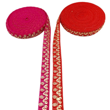Net Embroidered Lace Trim Sequins Trim 3 Yards Decorative Sari Border Costume Ribbon Crafting Sewing Tape